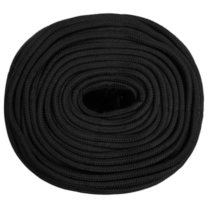 vidaXL Corde de bateau Noir complet 10 mm 50 m Polypropylène
