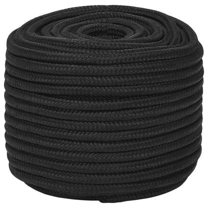 vidaXL Corde de bateau Noir complet 12 mm 100 m Polypropylène