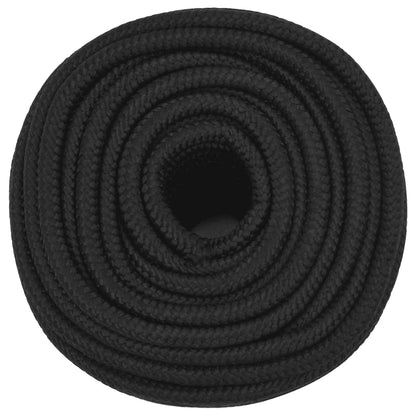 vidaXL Corde de bateau Noir complet 12 mm 100 m Polypropylène
