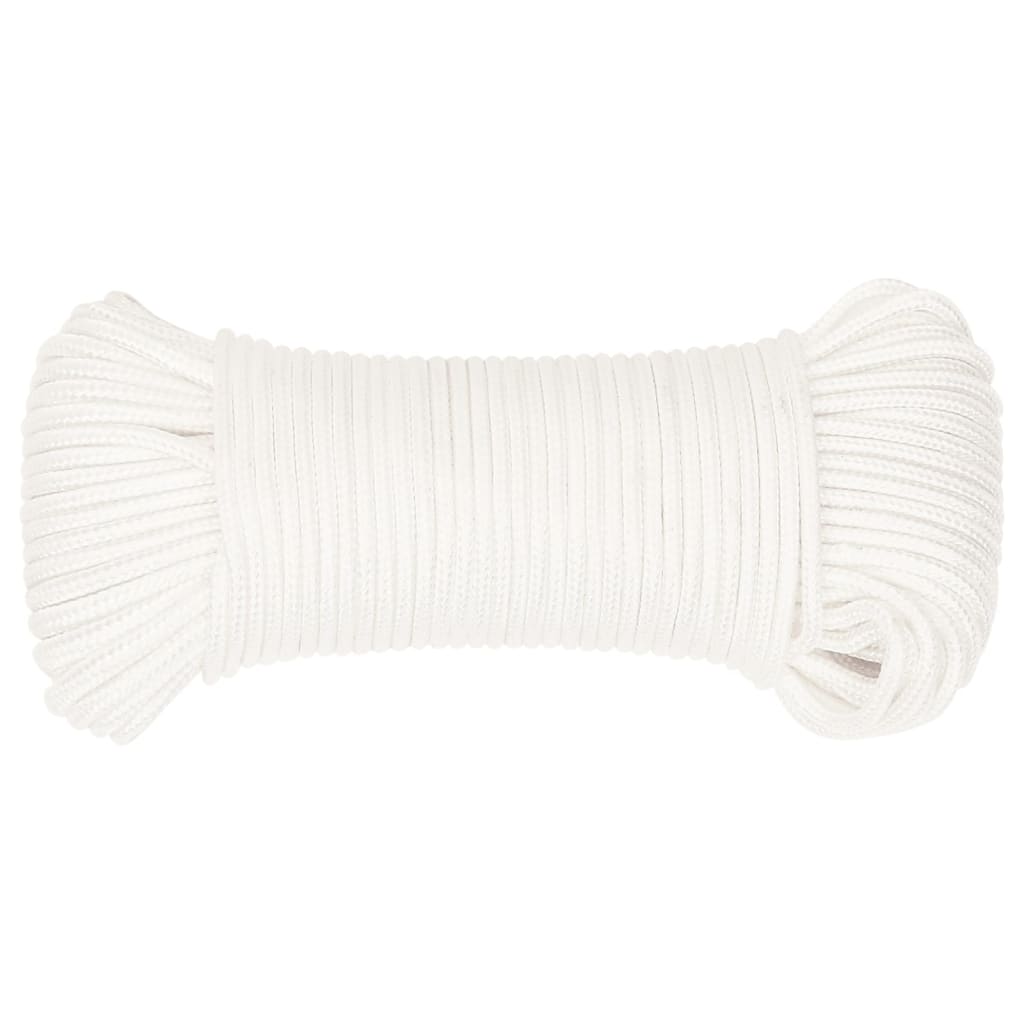 vidaXL Corde de bateau Blanc complet 4 mm 50 m Polypropylène