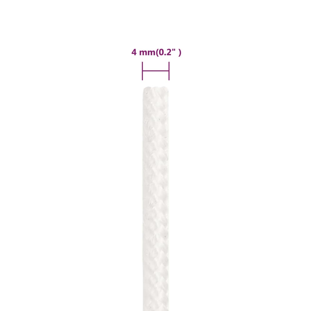 vidaXL Corde de bateau Blanc complet 4 mm 50 m Polypropylène