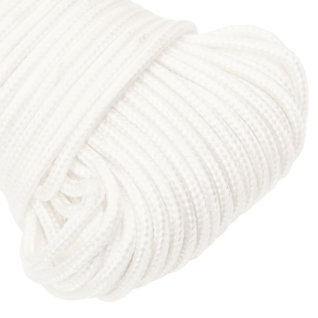 vidaXL Corde de bateau Blanc complet 5 mm 25 m Polypropylène