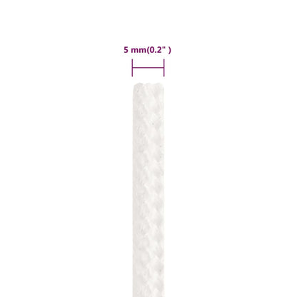 vidaXL Corde de bateau Blanc complet 5 mm 50 m Polypropylène