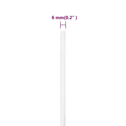 vidaXL Corde de bateau Blanc complet 6 mm 50 m Polypropylène