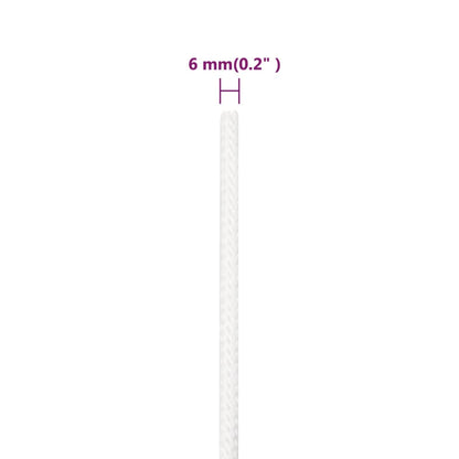 vidaXL Corde de bateau Blanc complet 6 mm 100 m Polypropylène