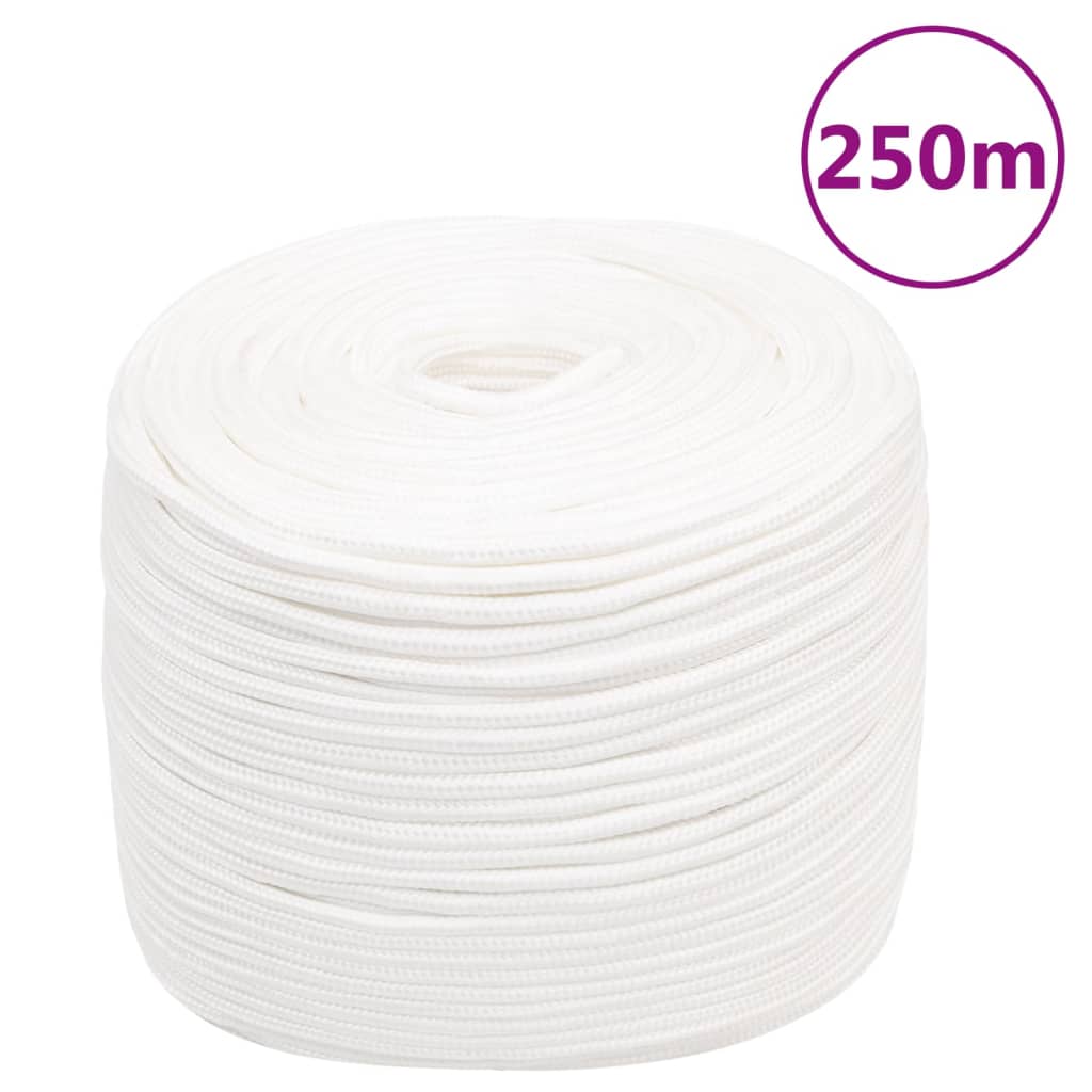 vidaXL Corde de bateau Blanc complet 10 mm 250 m Polypropylène