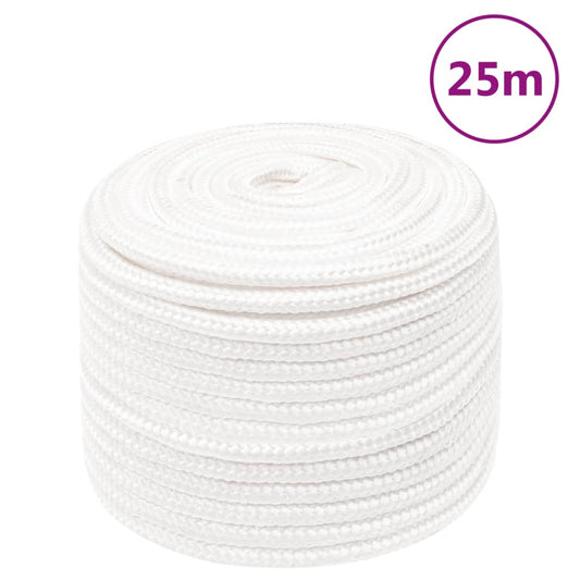 vidaXL Corde de bateau Blanc complet 12 mm 25 m Polypropylène