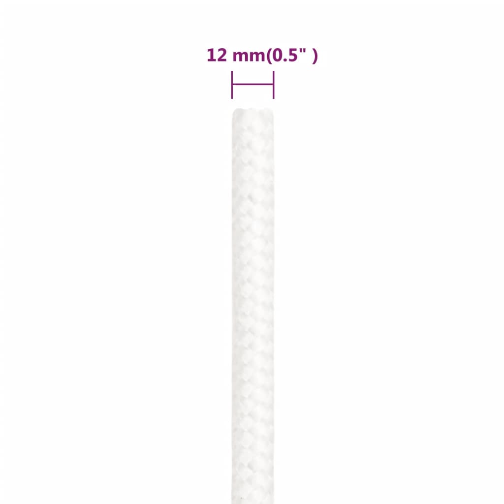 vidaXL Corde de bateau Blanc complet 12 mm 25 m Polypropylène