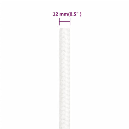 vidaXL Corde de bateau Blanc complet 12 mm 25 m Polypropylène