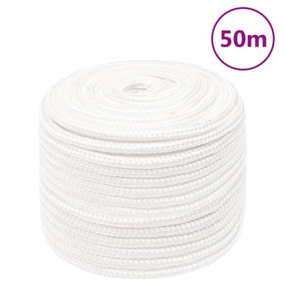 vidaXL Corde de bateau Blanc complet 12 mm 50 m Polypropylène