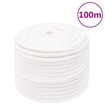 vidaXL Corde de bateau Blanc complet 12 mm 100 m Polypropylène