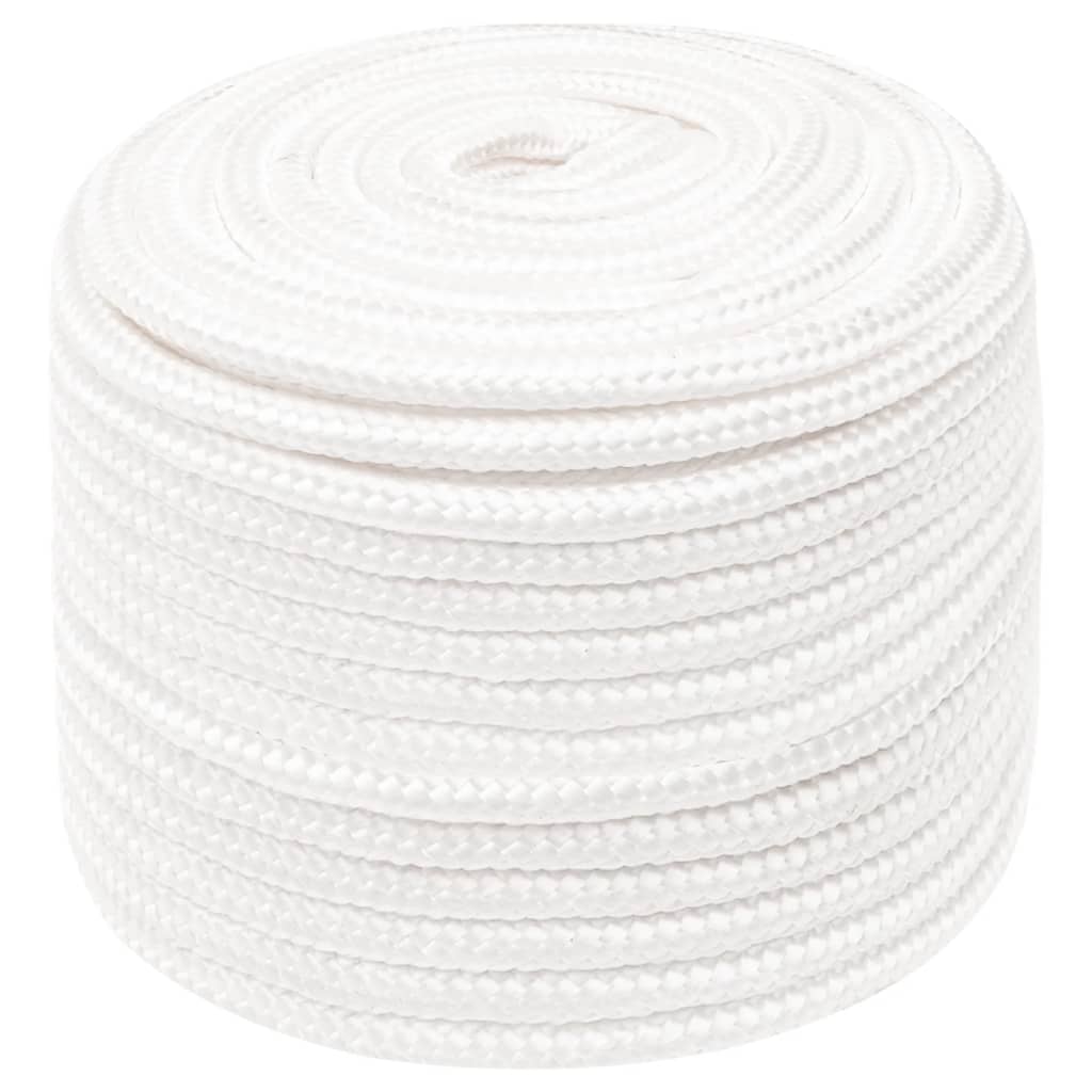 vidaXL Corde de bateau Blanc complet 12 mm 100 m Polypropylène