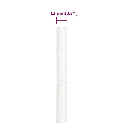 vidaXL Corde de bateau Blanc complet 12 mm 100 m Polypropylène