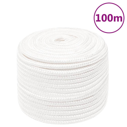 vidaXL Corde de bateau Blanc complet 14 mm 100 m Polypropylène