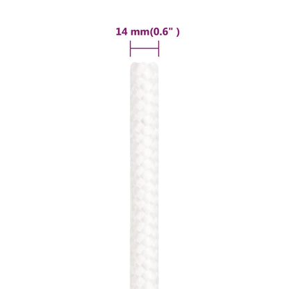 vidaXL Corde de bateau Blanc complet 14 mm 100 m Polypropylène