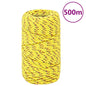vidaXL Corde de bateau Jaune 2 mm 500 m Polypropylène