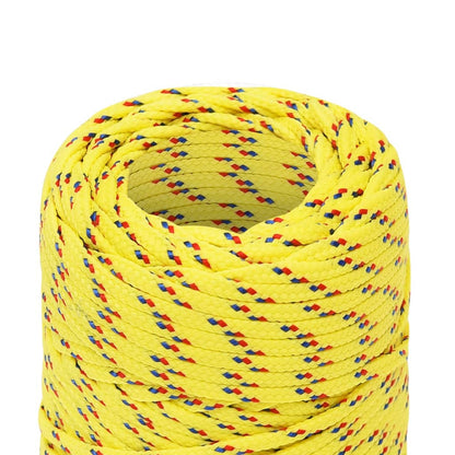 vidaXL Corde de bateau Jaune 2 mm 500 m Polypropylène