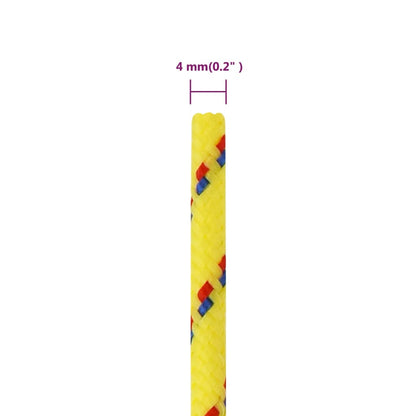 vidaXL Corde de bateau Jaune 4 mm 25 m Polypropylène