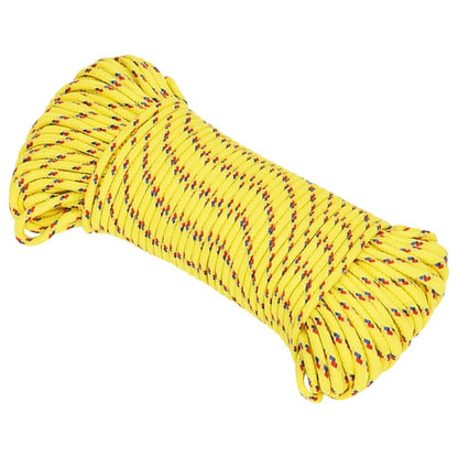 vidaXL Corde de bateau Jaune 5 mm 250 m Polypropylène