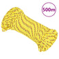vidaXL Corde de bateau Jaune 5 mm 500 m Polypropylène