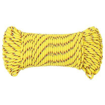 vidaXL Corde de bateau Jaune 5 mm 500 m Polypropylène