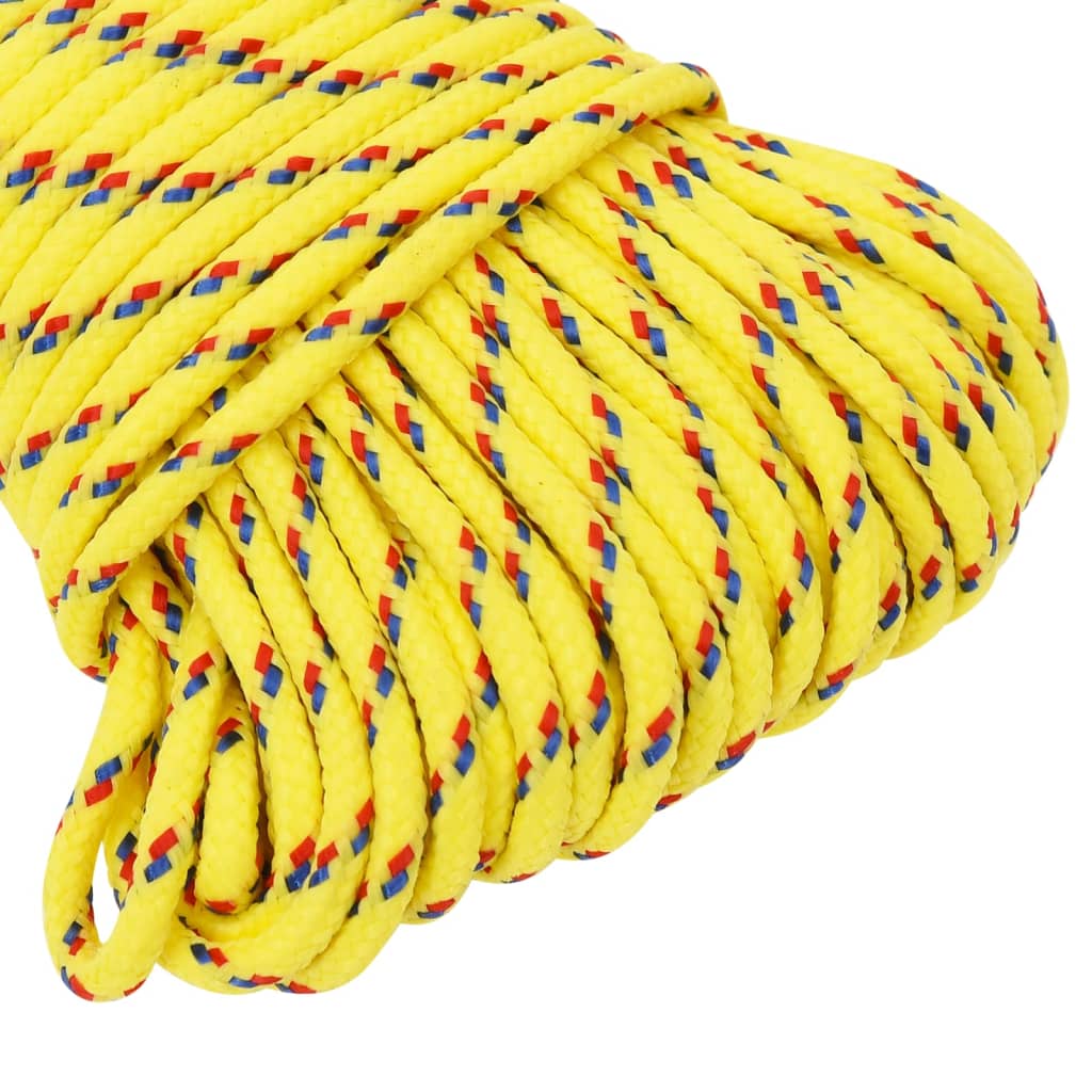vidaXL Corde de bateau Jaune 5 mm 500 m Polypropylène