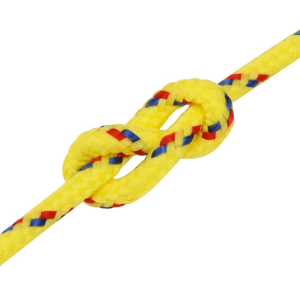 vidaXL Corde de bateau Jaune 5 mm 500 m Polypropylène