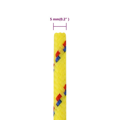 vidaXL Corde de bateau Jaune 5 mm 500 m Polypropylène