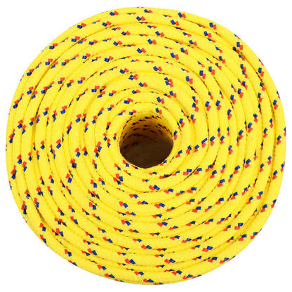vidaXL Corde de bateau Jaune 6 mm 250 m Polypropylène
