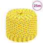 vidaXL Corde de bateau Jaune 8 mm 25 m Polypropylène