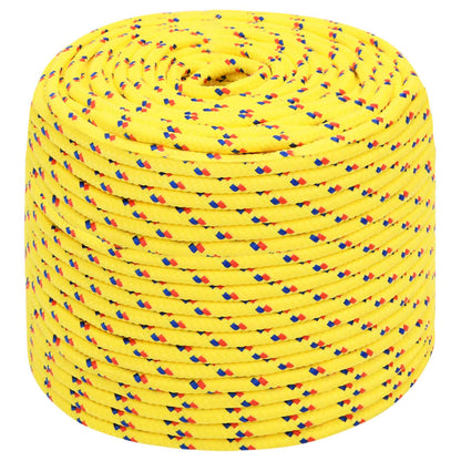 vidaXL Corde de bateau Jaune 8 mm 50 m Polypropylène