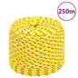 vidaXL Corde de bateau Jaune 8 mm 250 m Polypropylène
