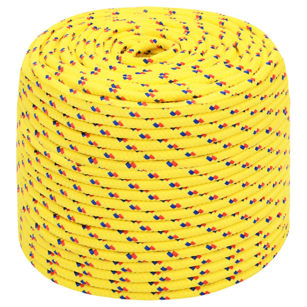 vidaXL Corde de bateau Jaune 8 mm 500 m Polypropylène
