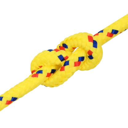 vidaXL Corde de bateau Jaune 8 mm 500 m Polypropylène