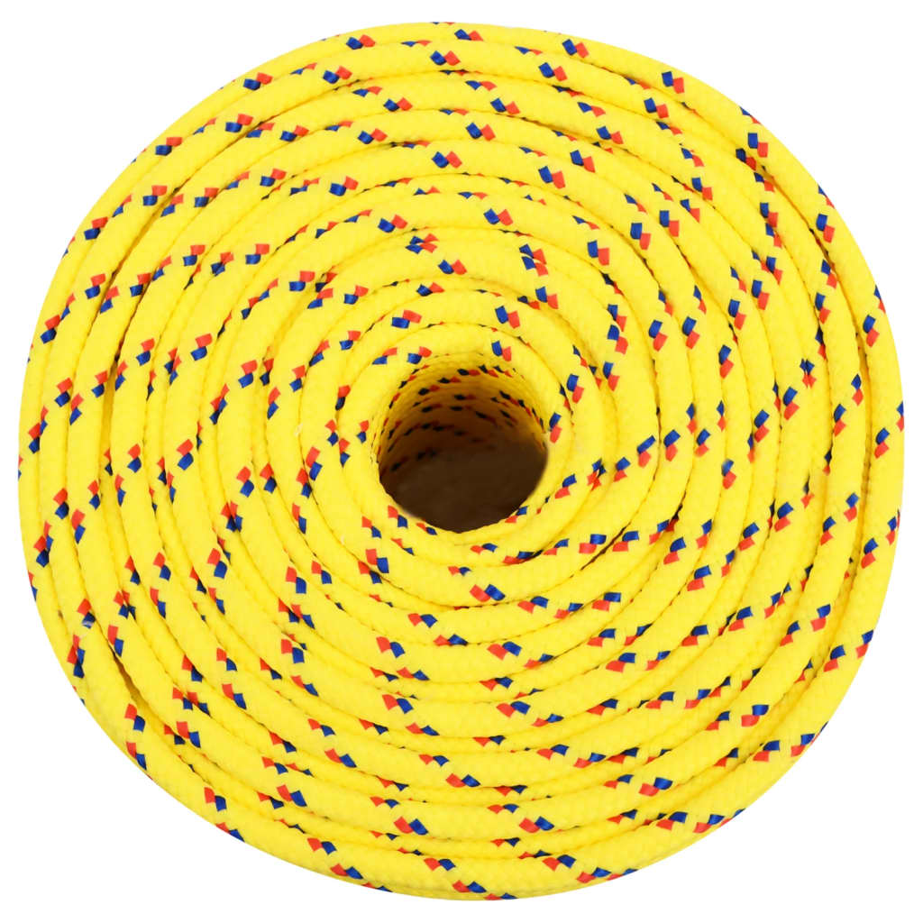 vidaXL Corde de bateau Jaune 10 mm 100 m Polypropylène