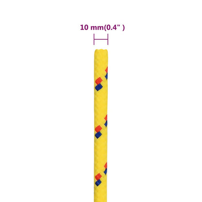 vidaXL Corde de bateau Jaune 10 mm 100 m Polypropylène