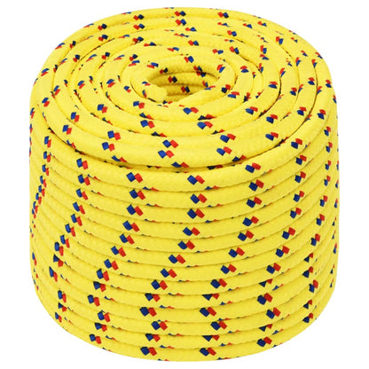 vidaXL Corde de bateau Jaune 12 mm 50 m Polypropylène