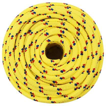 vidaXL Corde de bateau Jaune 12 mm 100 m Polypropylène
