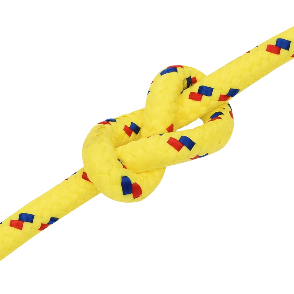 vidaXL Corde de bateau Jaune 12 mm 100 m Polypropylène