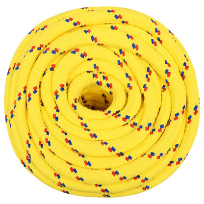 vidaXL Corde de bateau Jaune 16 mm 50 m Polypropylène