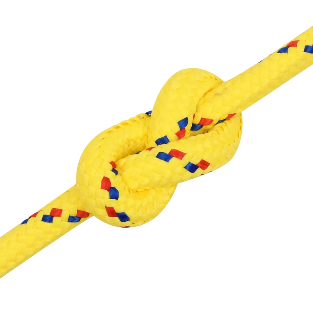 vidaXL Corde de bateau Jaune 16 mm 50 m Polypropylène