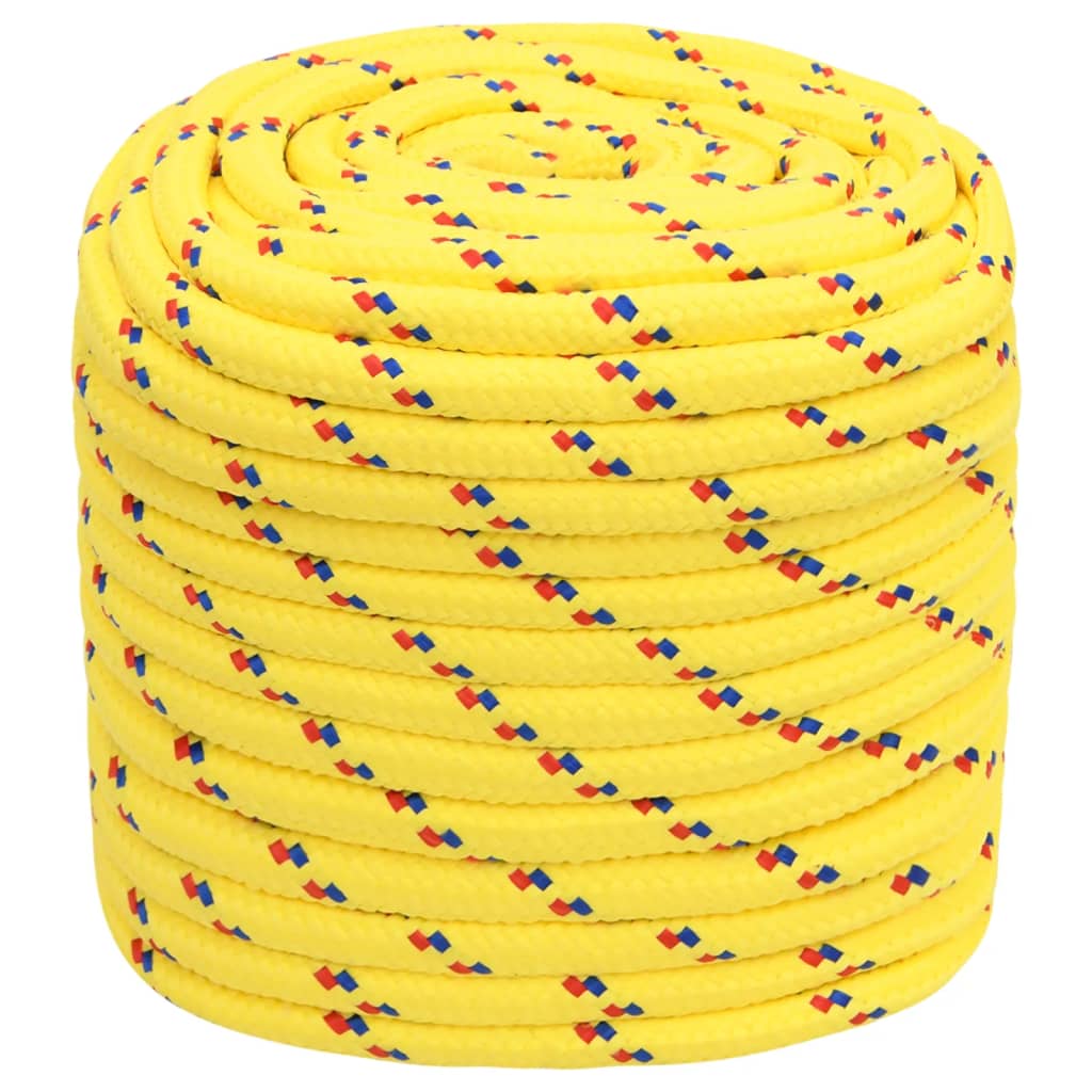 vidaXL Corde de bateau Jaune 18 mm 25 m Polypropylène