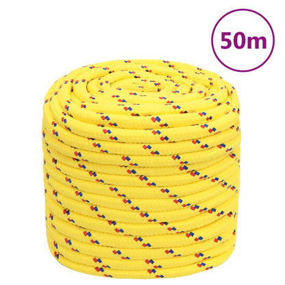 vidaXL Corde de bateau Jaune 18 mm 50 m Polypropylène