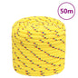 vidaXL Corde de bateau Jaune 18 mm 50 m Polypropylène