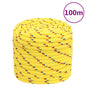 vidaXL Corde de bateau Jaune 18 mm 100 m Polypropylène