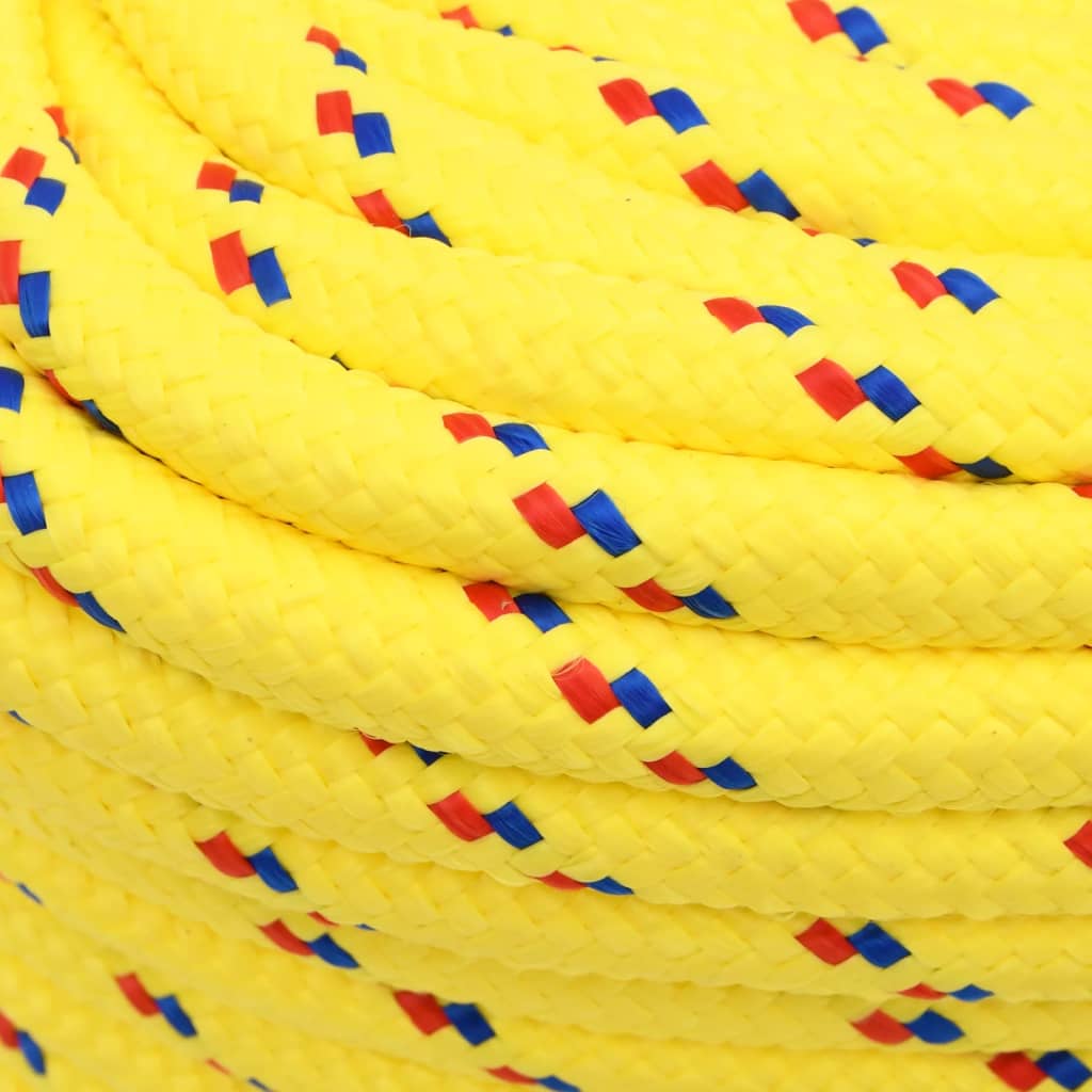 vidaXL Corde de bateau Jaune 18 mm 100 m Polypropylène