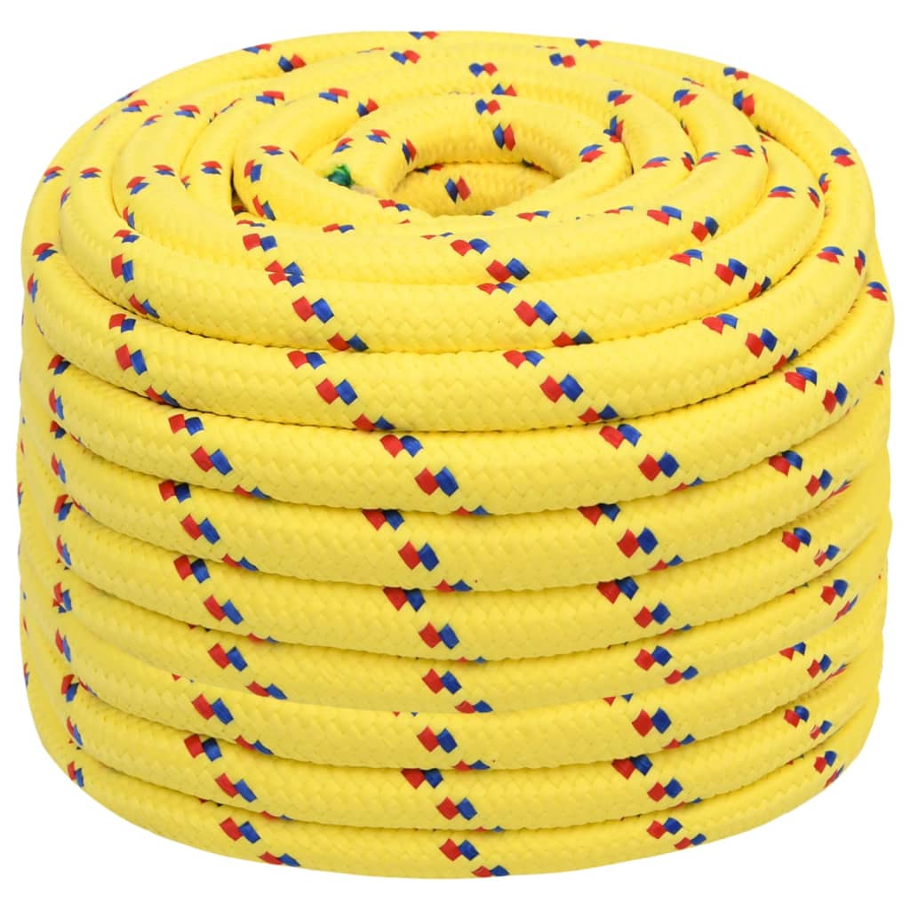 vidaXL Corde de bateau Jaune 20 mm 25 m Polypropylène