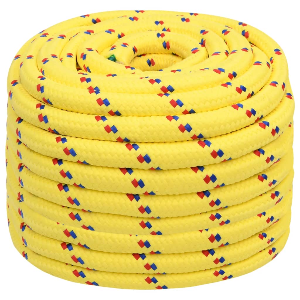 vidaXL Corde de bateau Jaune 20 mm 50 m Polypropylène