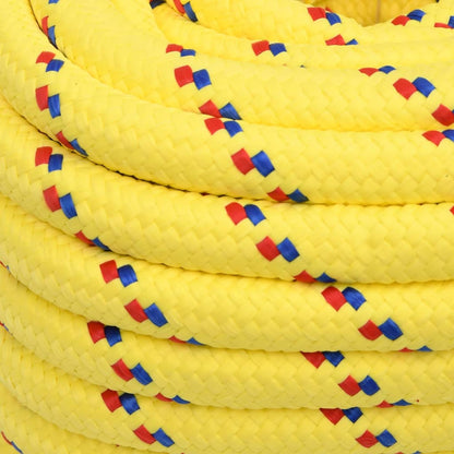vidaXL Corde de bateau Jaune 20 mm 50 m Polypropylène