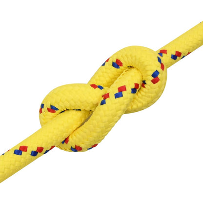 vidaXL Corde de bateau Jaune 20 mm 50 m Polypropylène